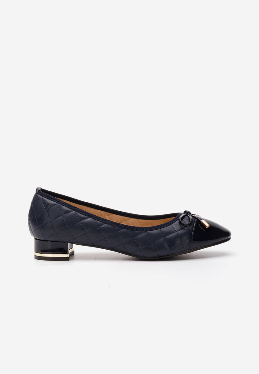 Décolleté tacco basso Toya blu