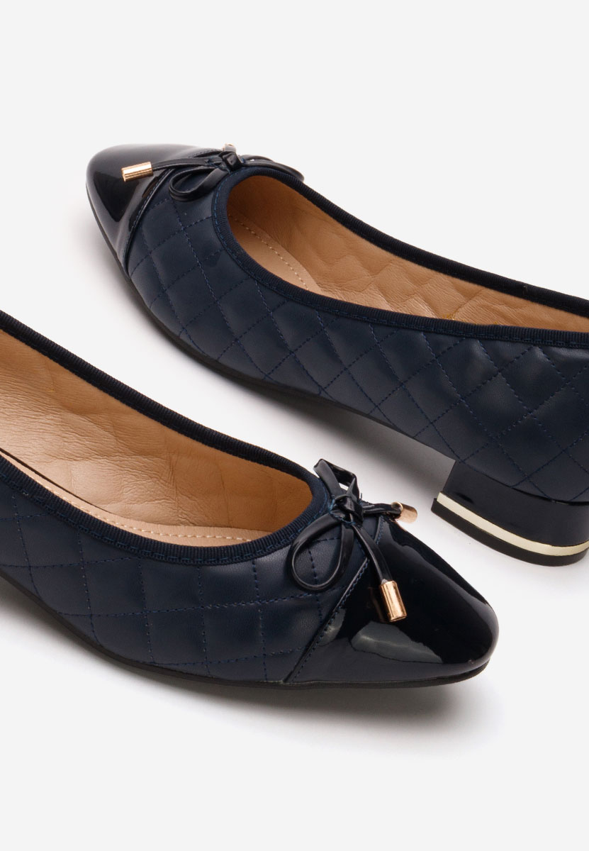 Décolleté tacco basso Toya blu
