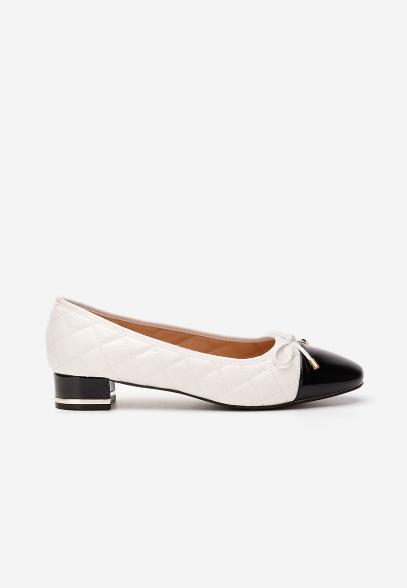 Décolleté tacco basso Toya bianchi