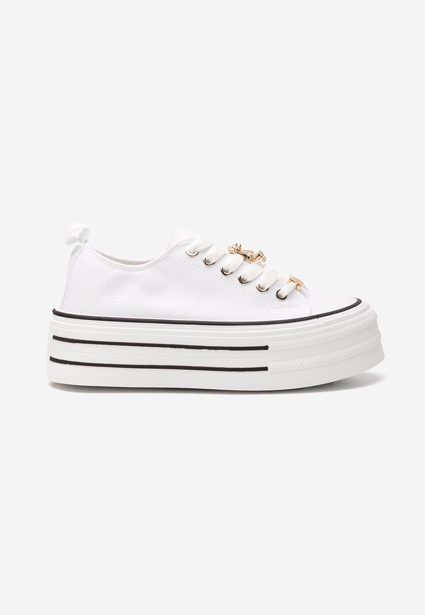 Scarpe da ginnastica con piattaforma Serava bianchi