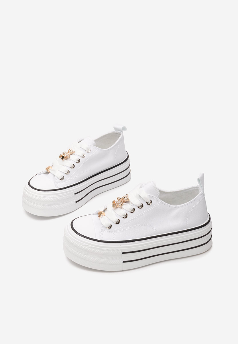 Scarpe da ginnastica con piattaforma Serava bianchi