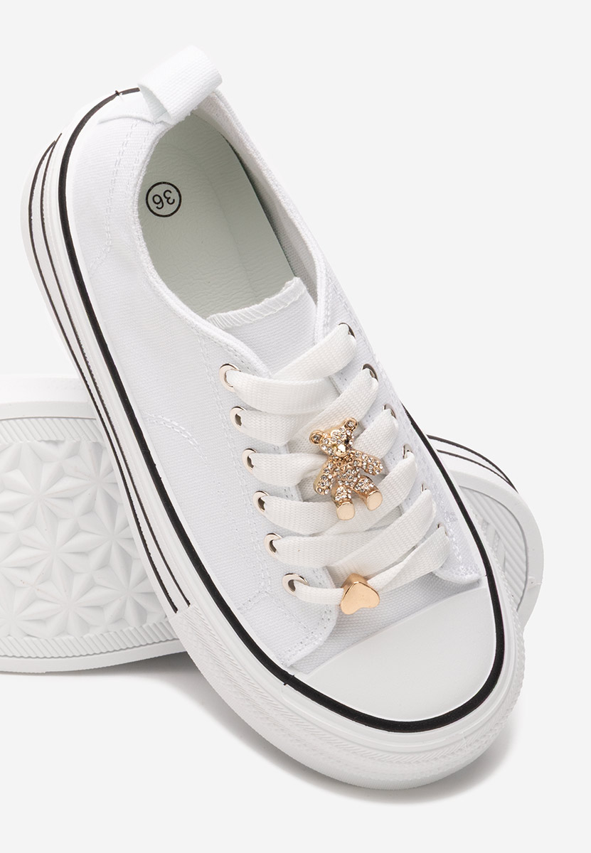Scarpe da ginnastica con piattaforma Serava bianchi