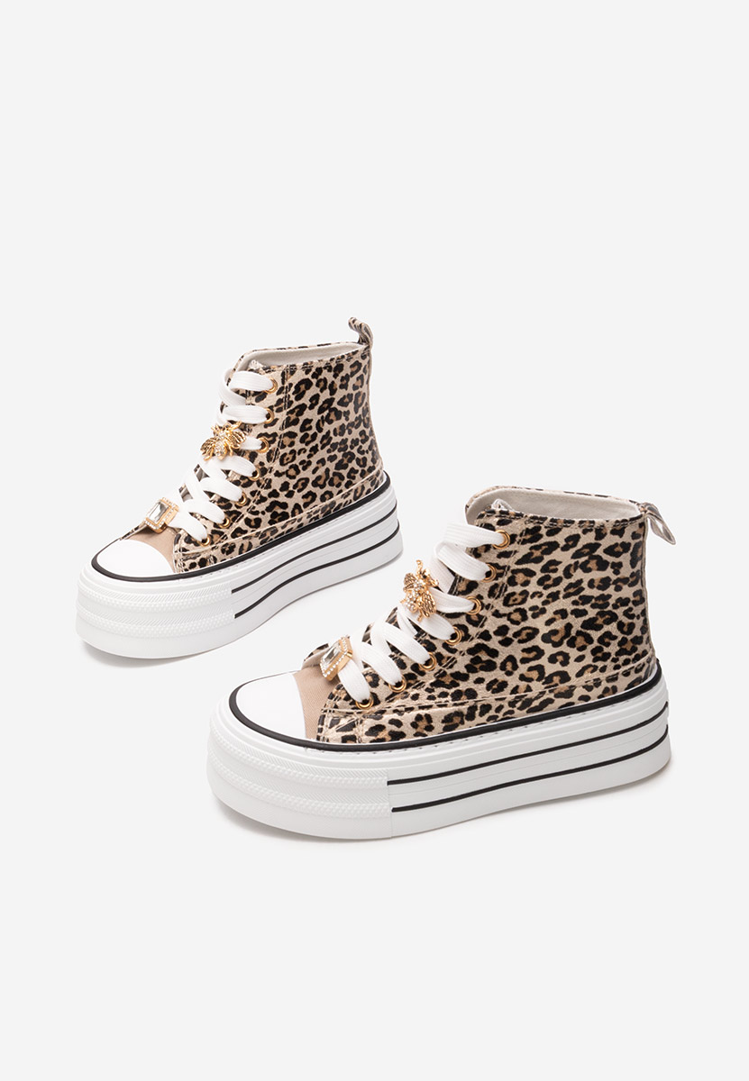 Scarpe da ginnastica con piattaforma Trixy leopardi