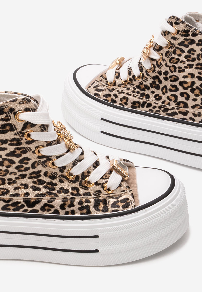 Scarpe da ginnastica con piattaforma Trixy leopardi