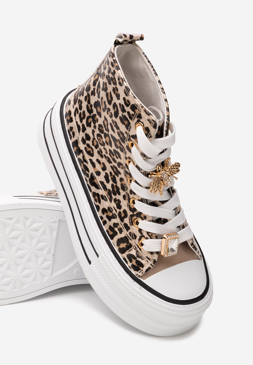 Scarpe da ginnastica con piattaforma Trixy leopardi