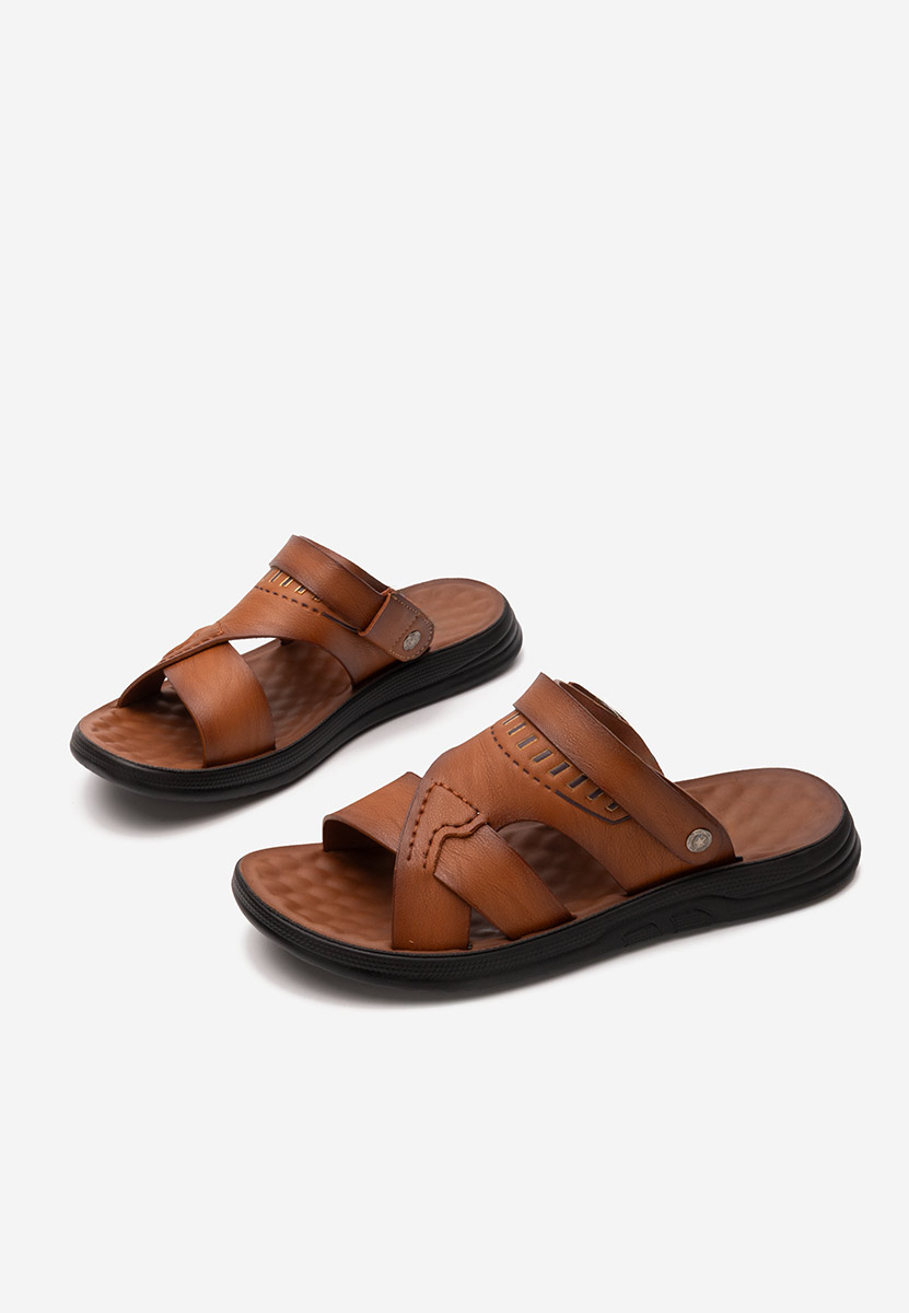 Pantofole da uomo Franko camel