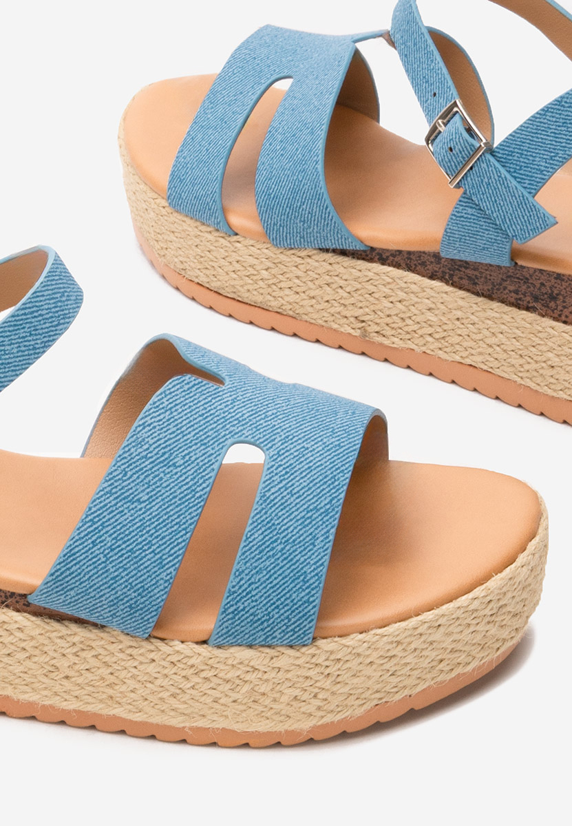 Espadrillas zeppa Rumia denim