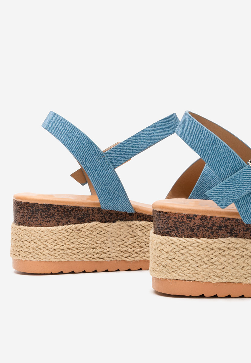 Espadrillas zeppa Rumia denim