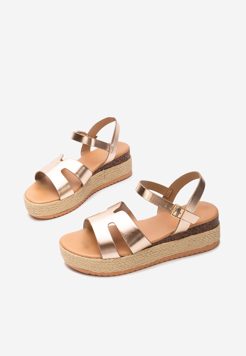 Espadrillas zeppa Rumia champagne