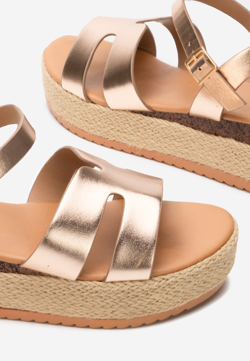 Espadrillas zeppa Rumia champagne