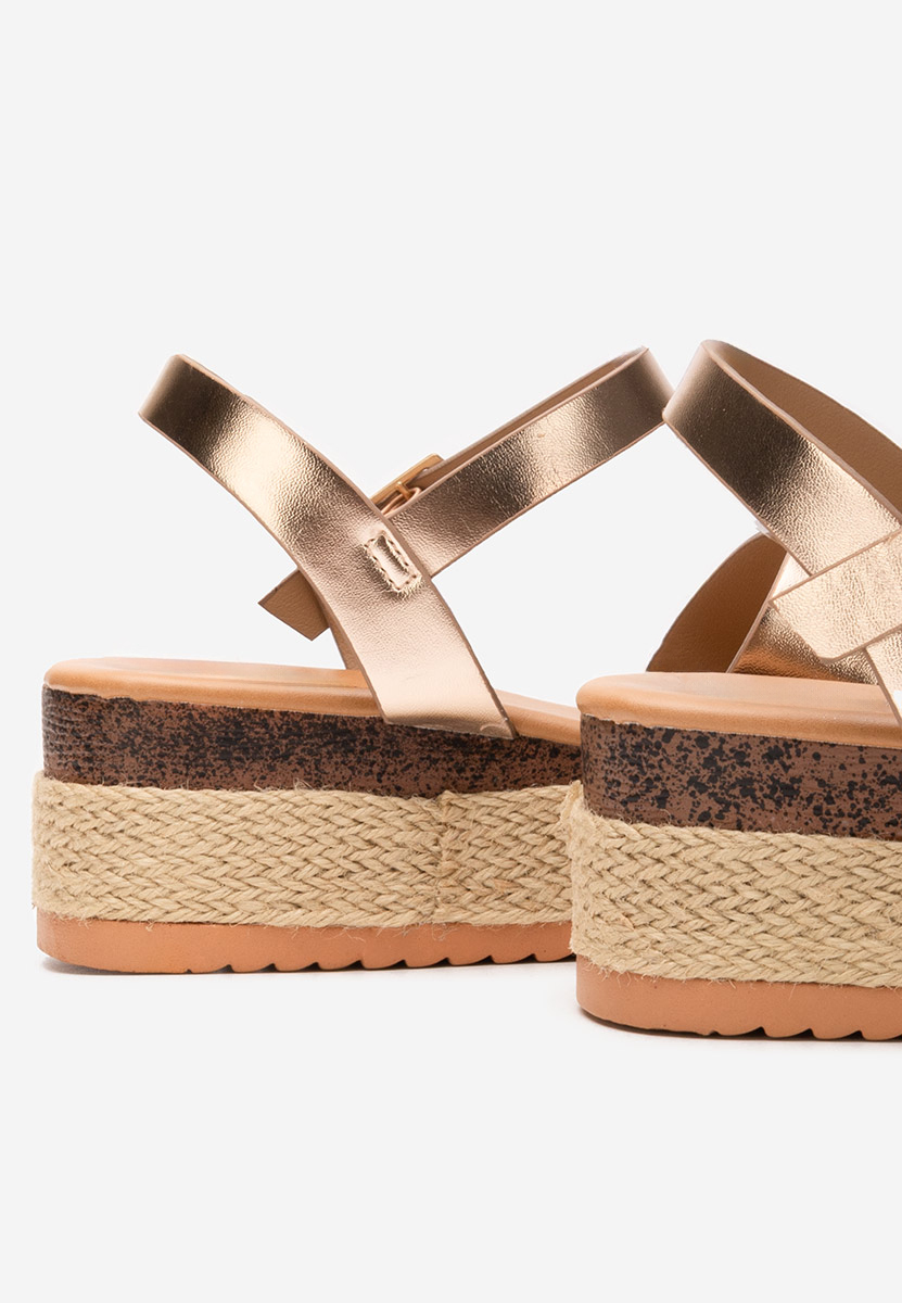 Espadrillas zeppa Rumia champagne