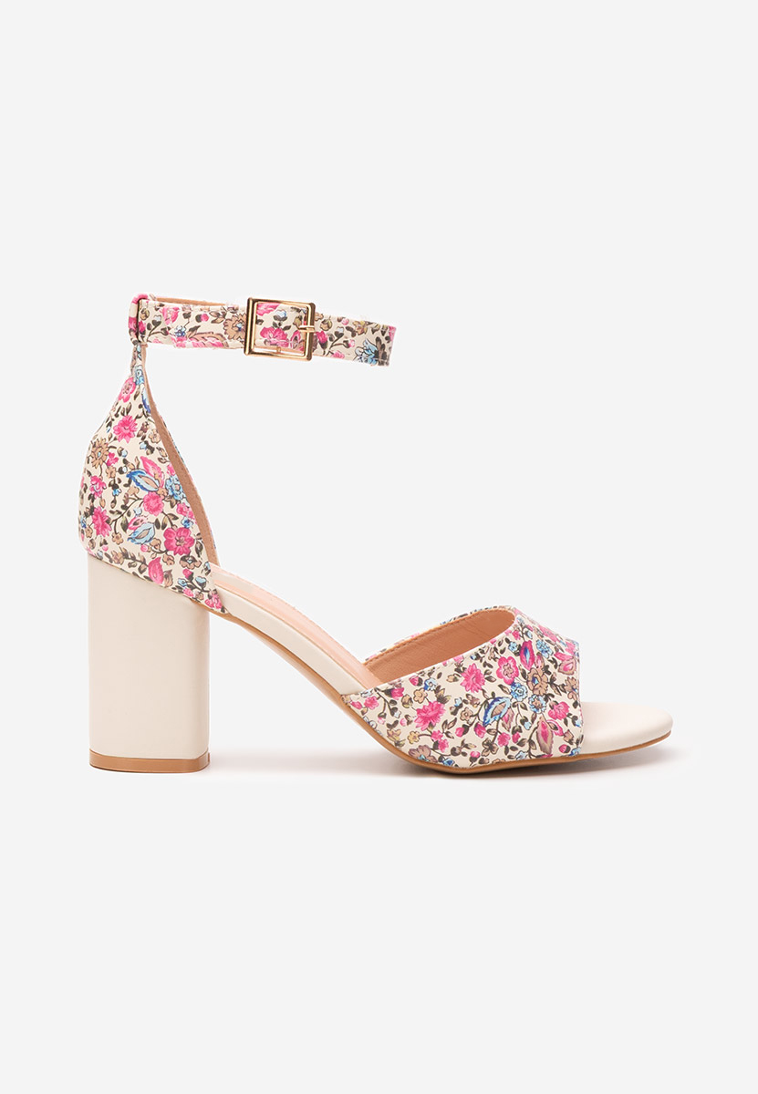 Sandali con tacco largo Moreira beige