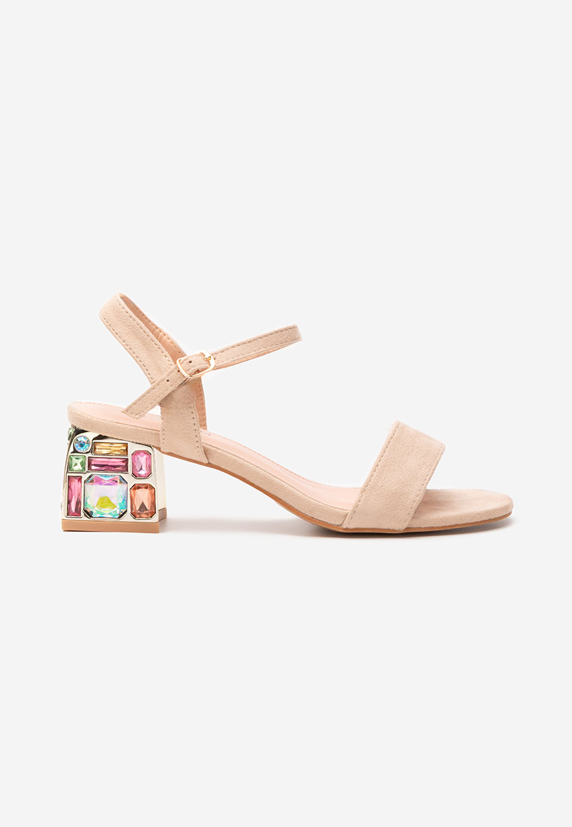 Sandali con tacco largo Adreena beige