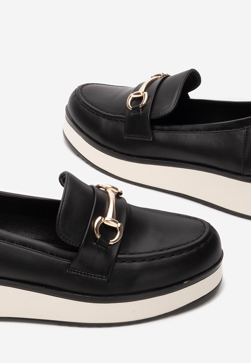 Mocassini con plateau Dianna nero