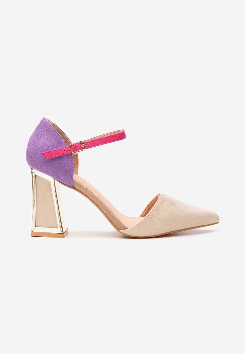 Décolleté tacco largo Vivio beige