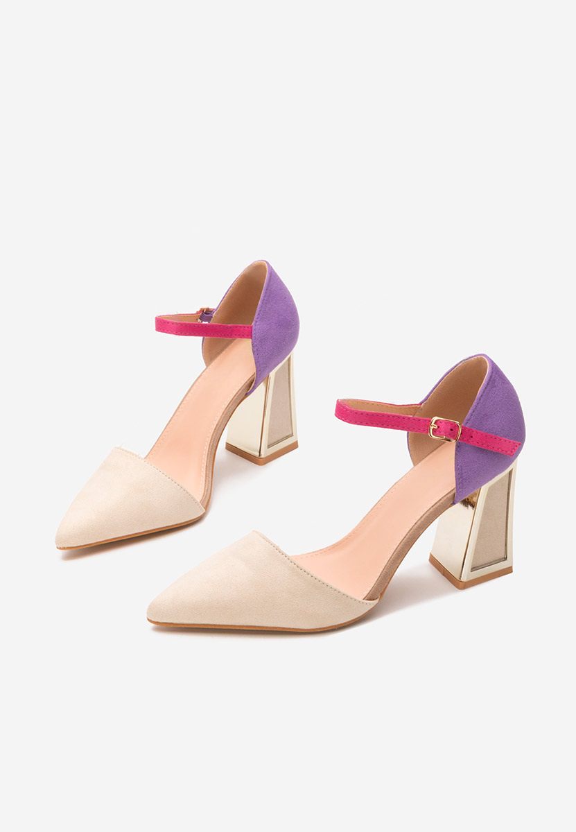 Décolleté tacco largo Vivio beige