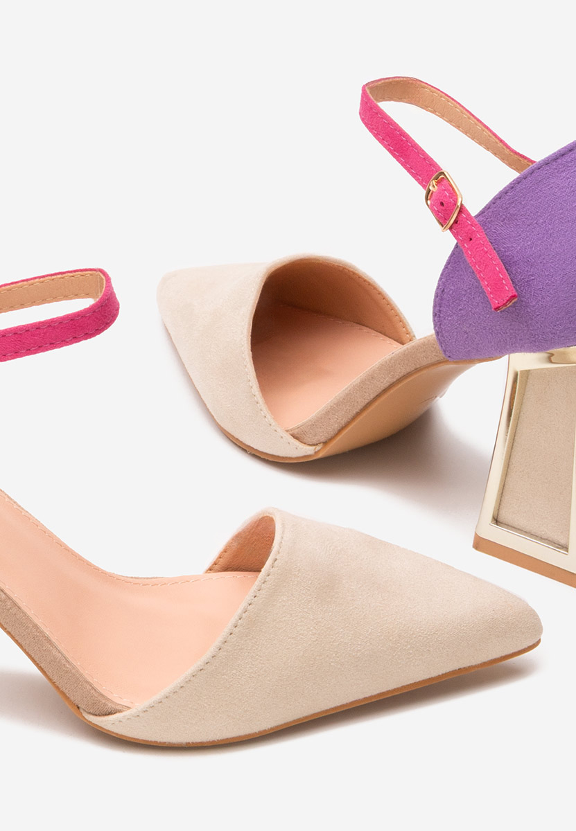 Décolleté tacco largo Vivio beige
