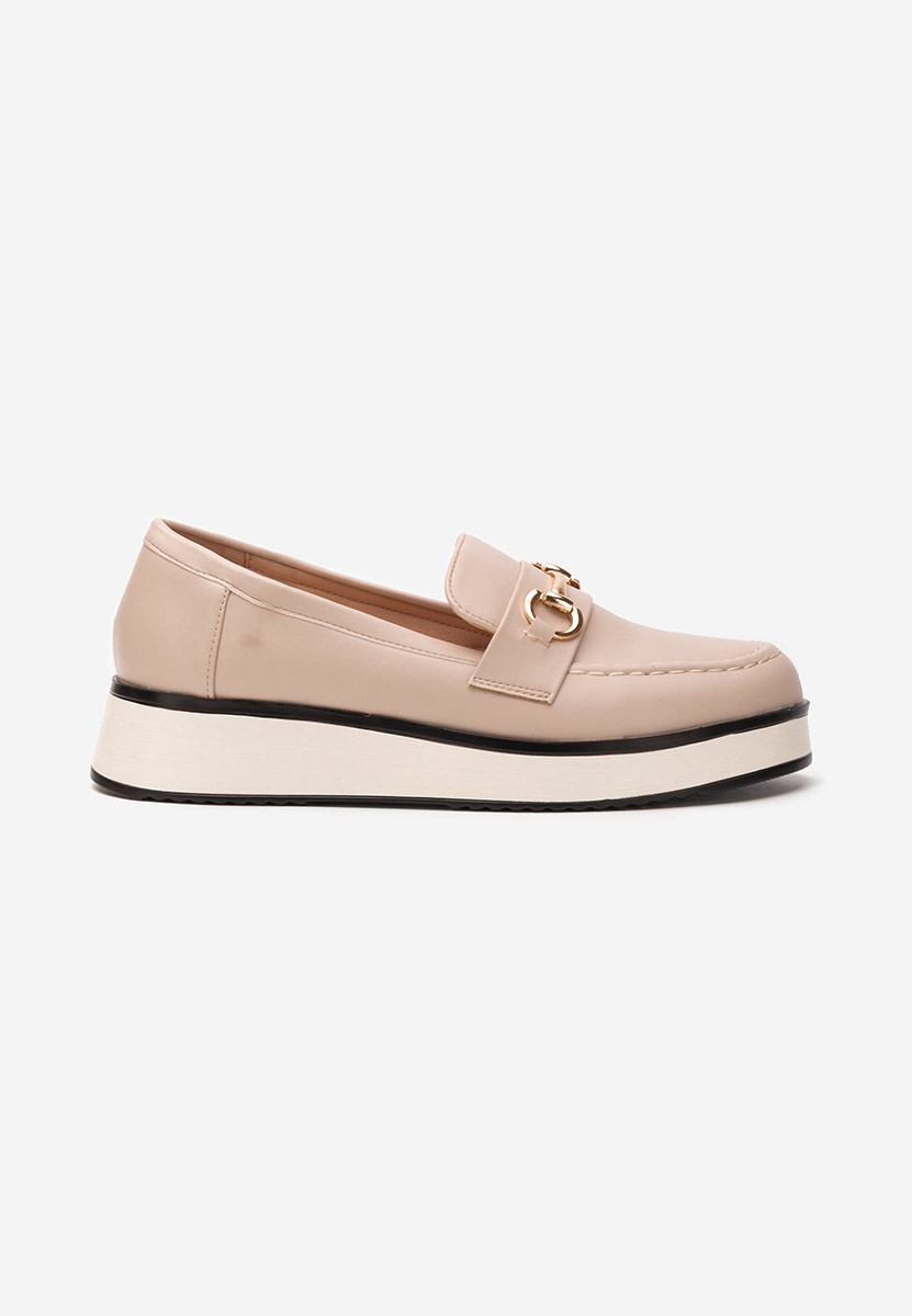 Mocassini con plateau Dianna beige