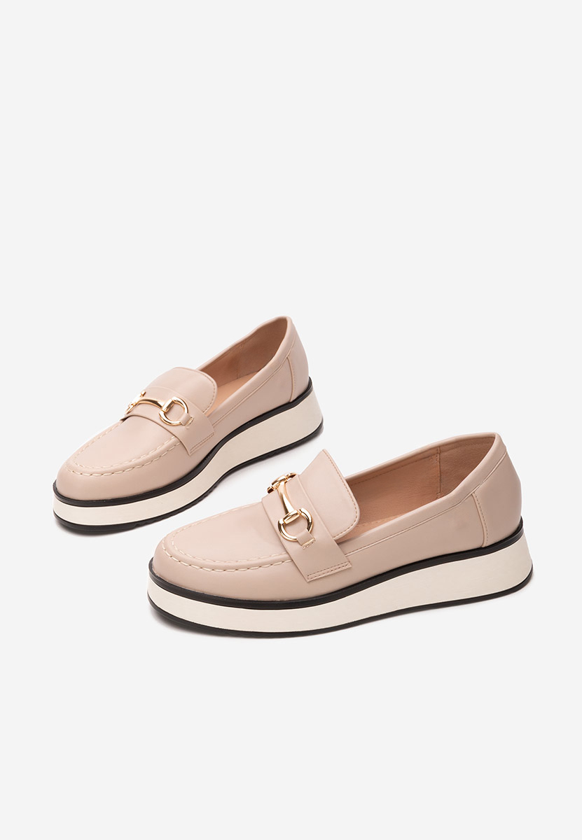 Mocassini con plateau Dianna beige