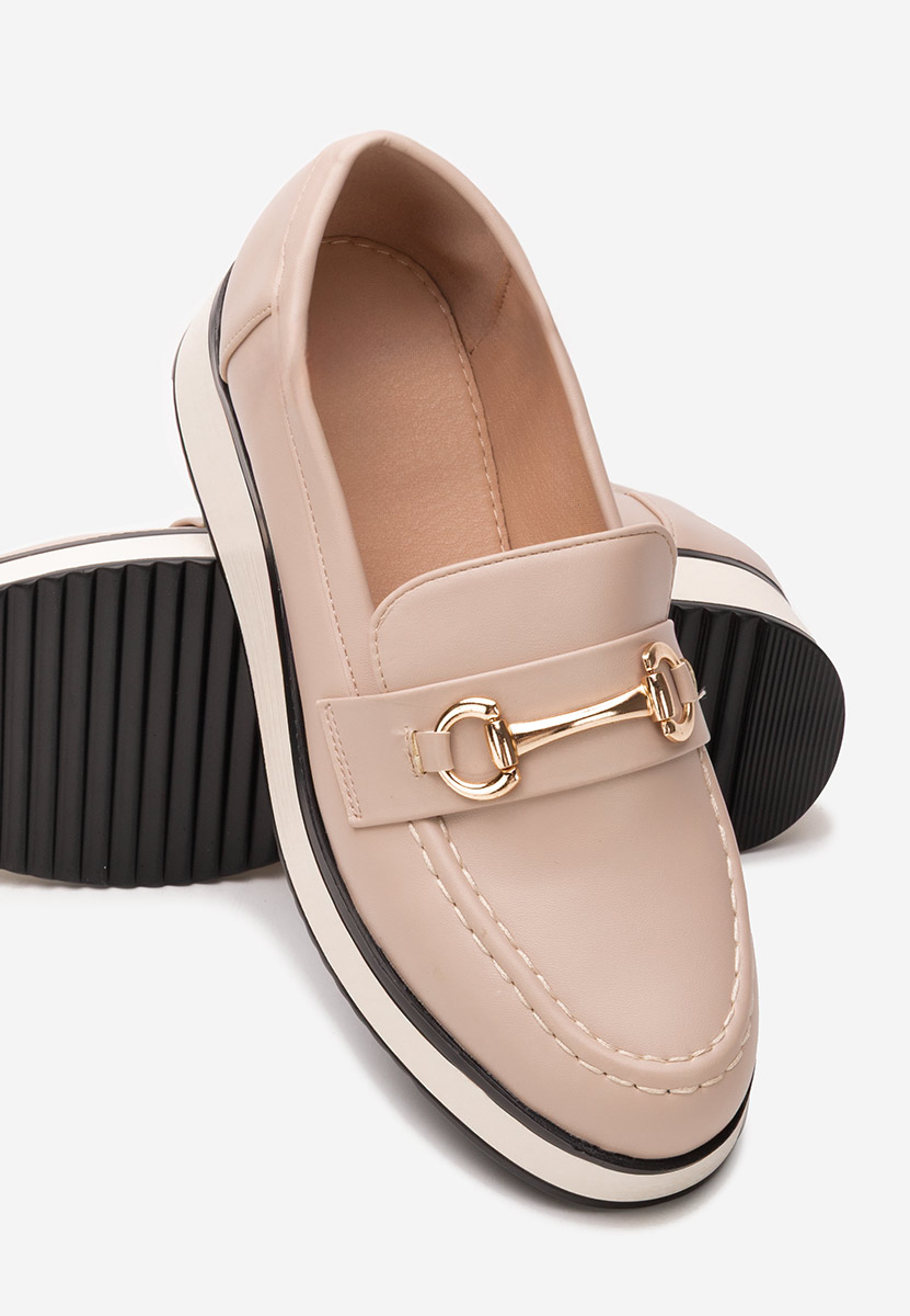 Mocassini con plateau Dianna beige
