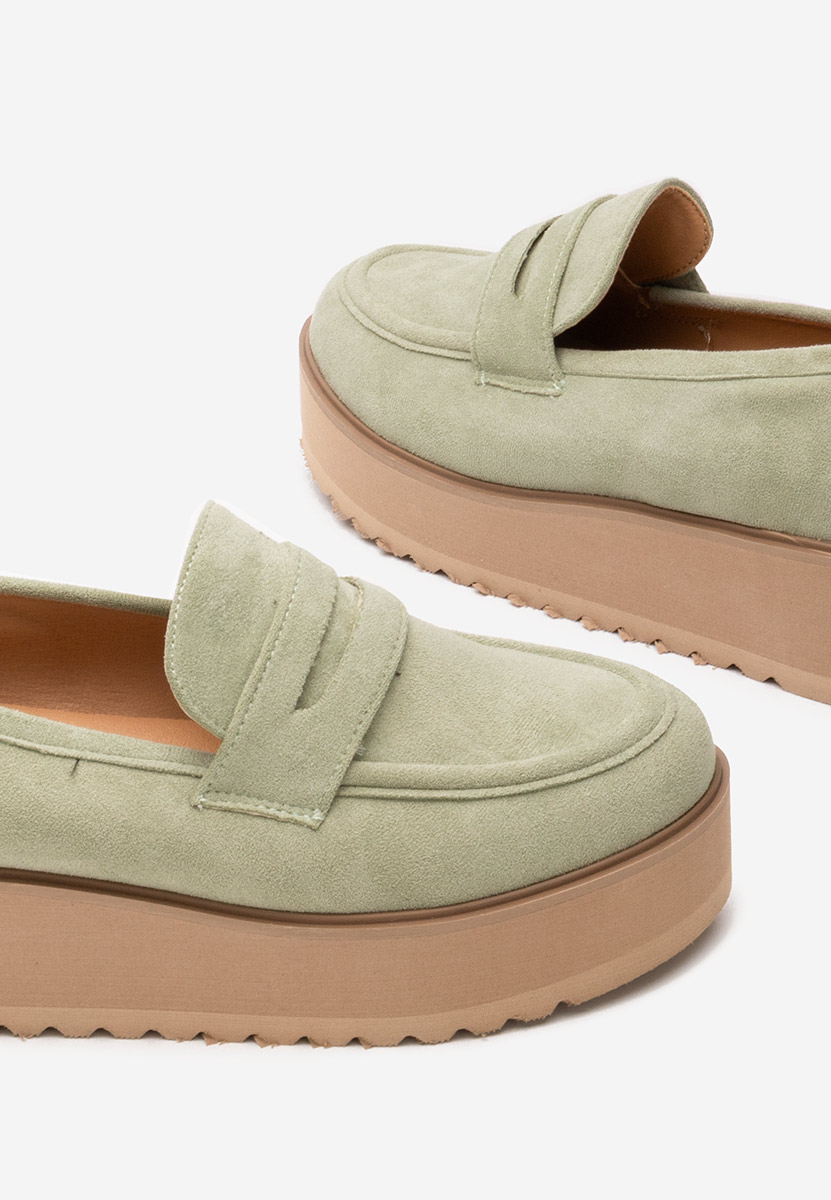 Mocassini donna platform Leondra V2 verdi