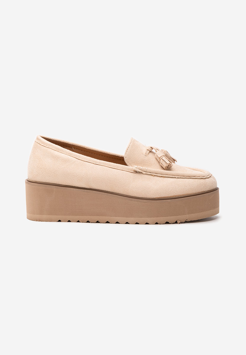 Mocassini donna platform Leondra beige