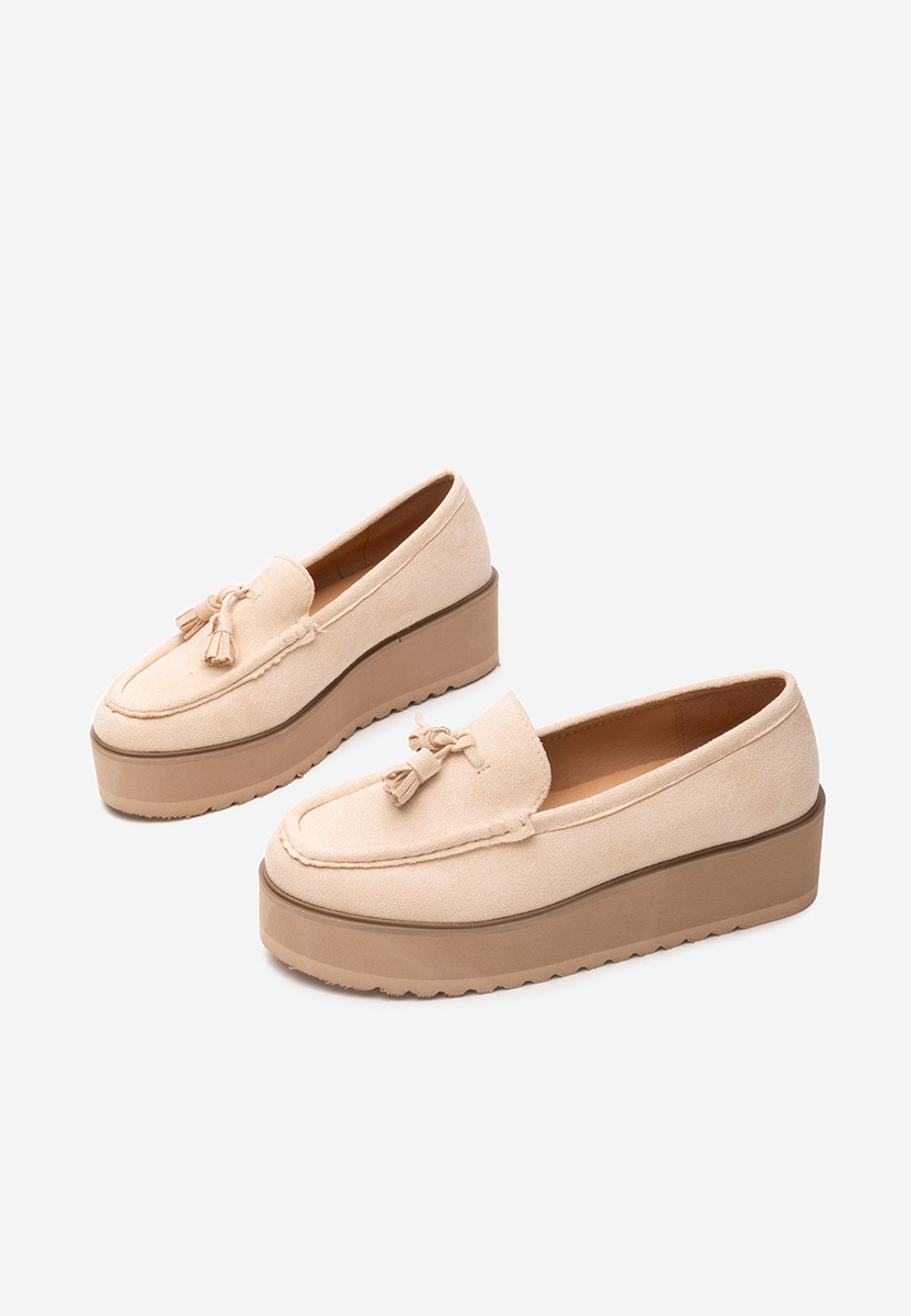 Mocassini donna platform Leondra beige