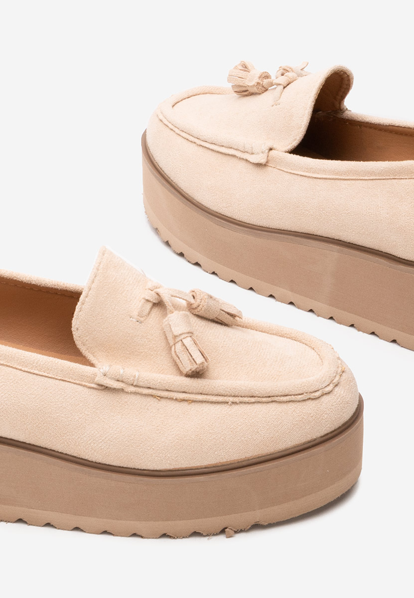 Mocassini donna platform Leondra beige