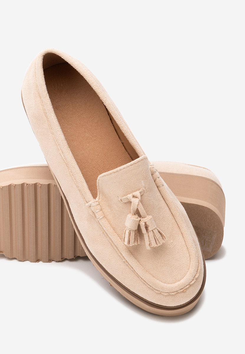 Mocassini donna platform Leondra beige