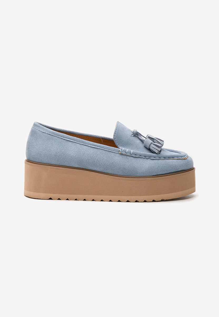 Mocassini donna platform Leondra blu