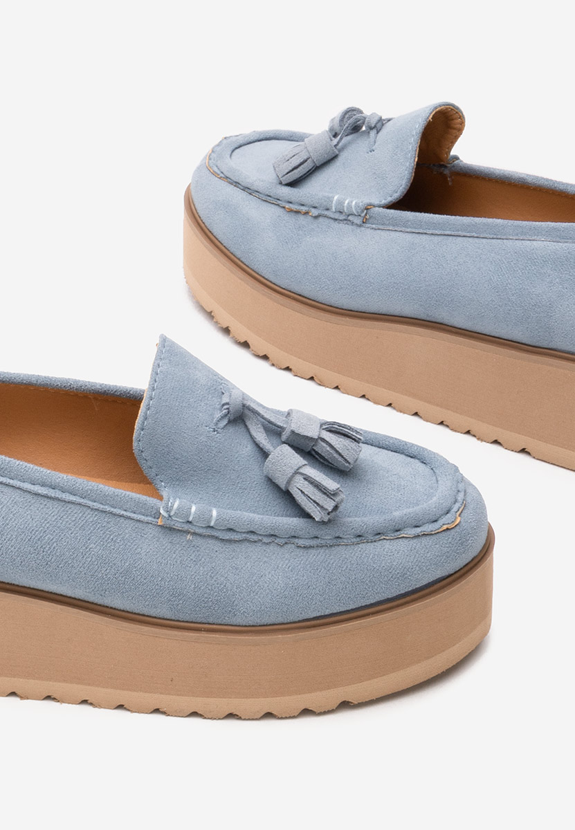 Mocassini donna platform Leondra blu