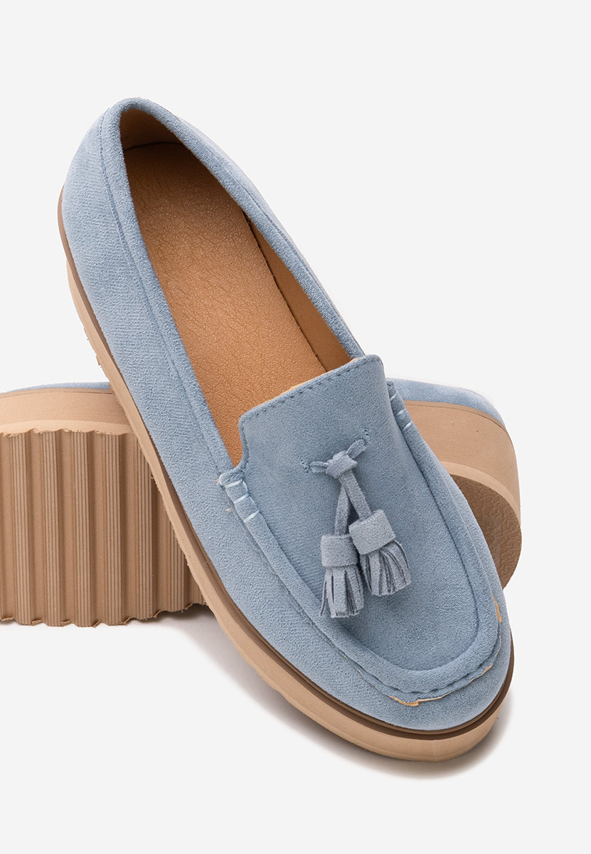 Mocassini donna platform Leondra blu