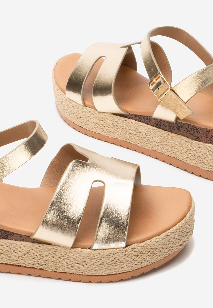 Espadrillas zeppa Rumia oro