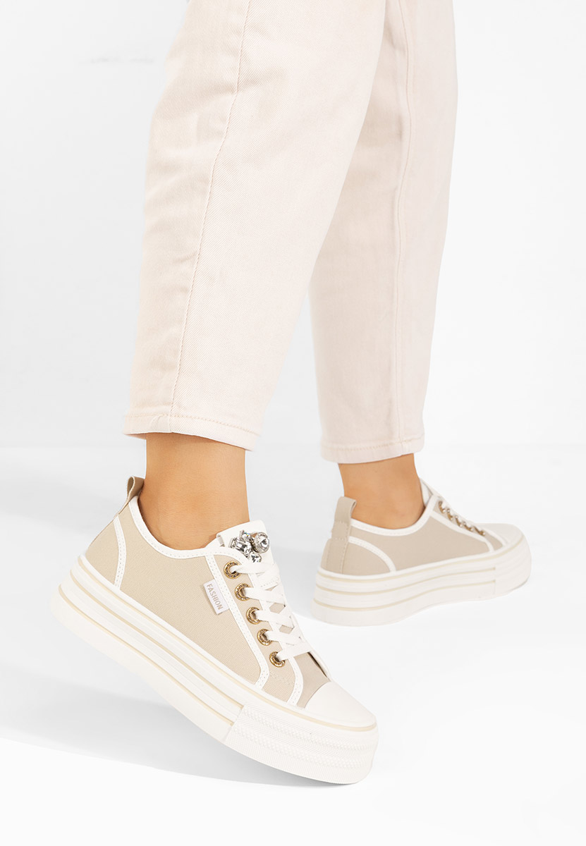 Scarpe da ginnastica donna Charita beige