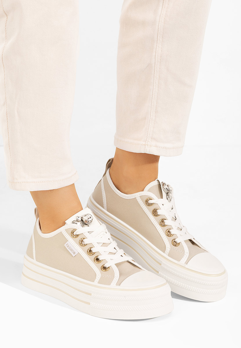 Scarpe da ginnastica donna Charita beige