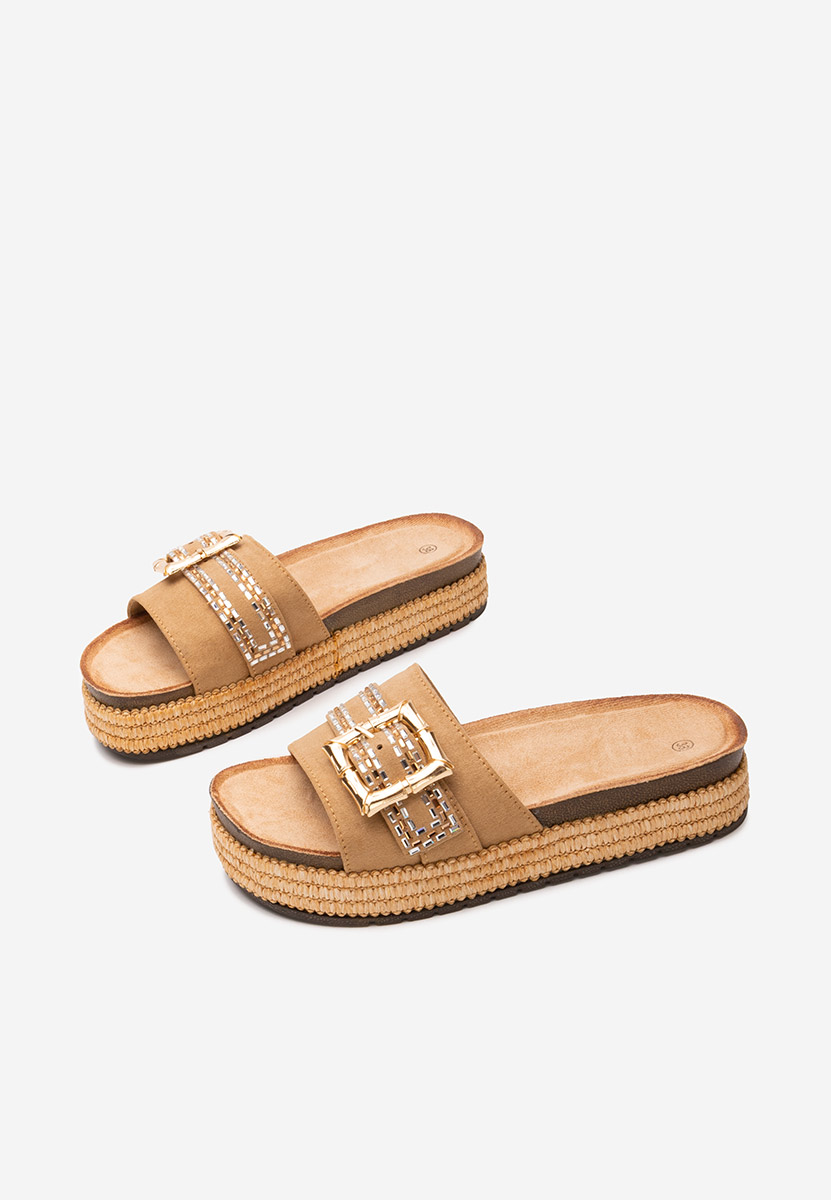 Ciabatte platform Laureta beige
