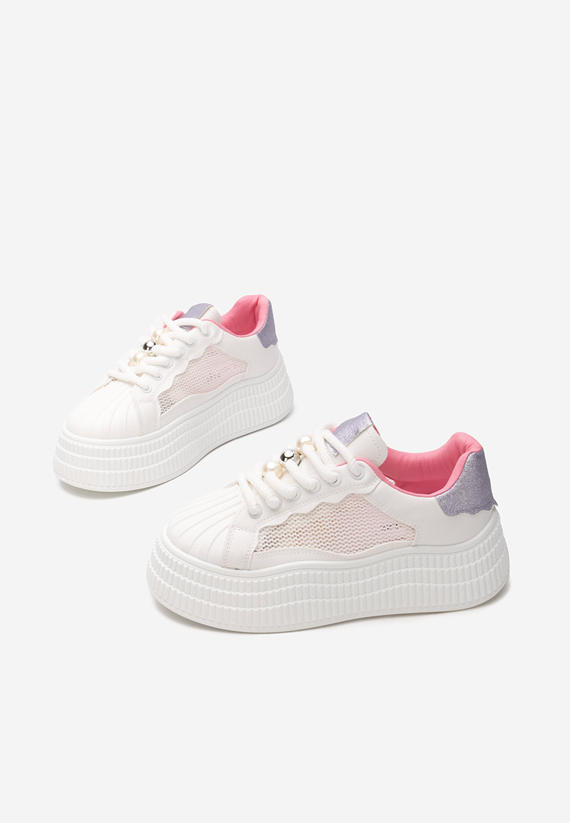 Sneakers con plateau Particia V3 bianchi