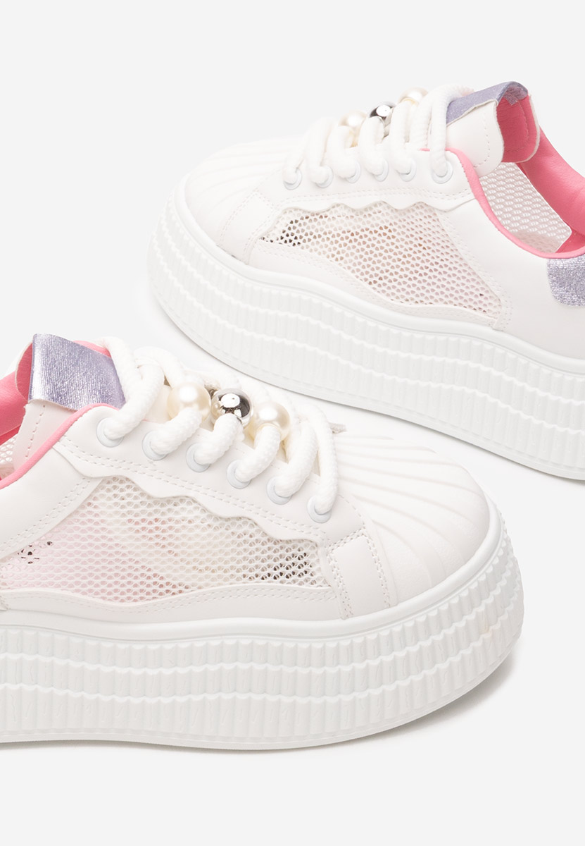 Sneakers con plateau Particia V3 bianchi