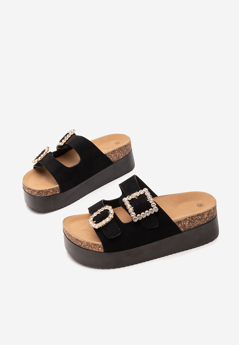 Ciabatte platform Racquela nero