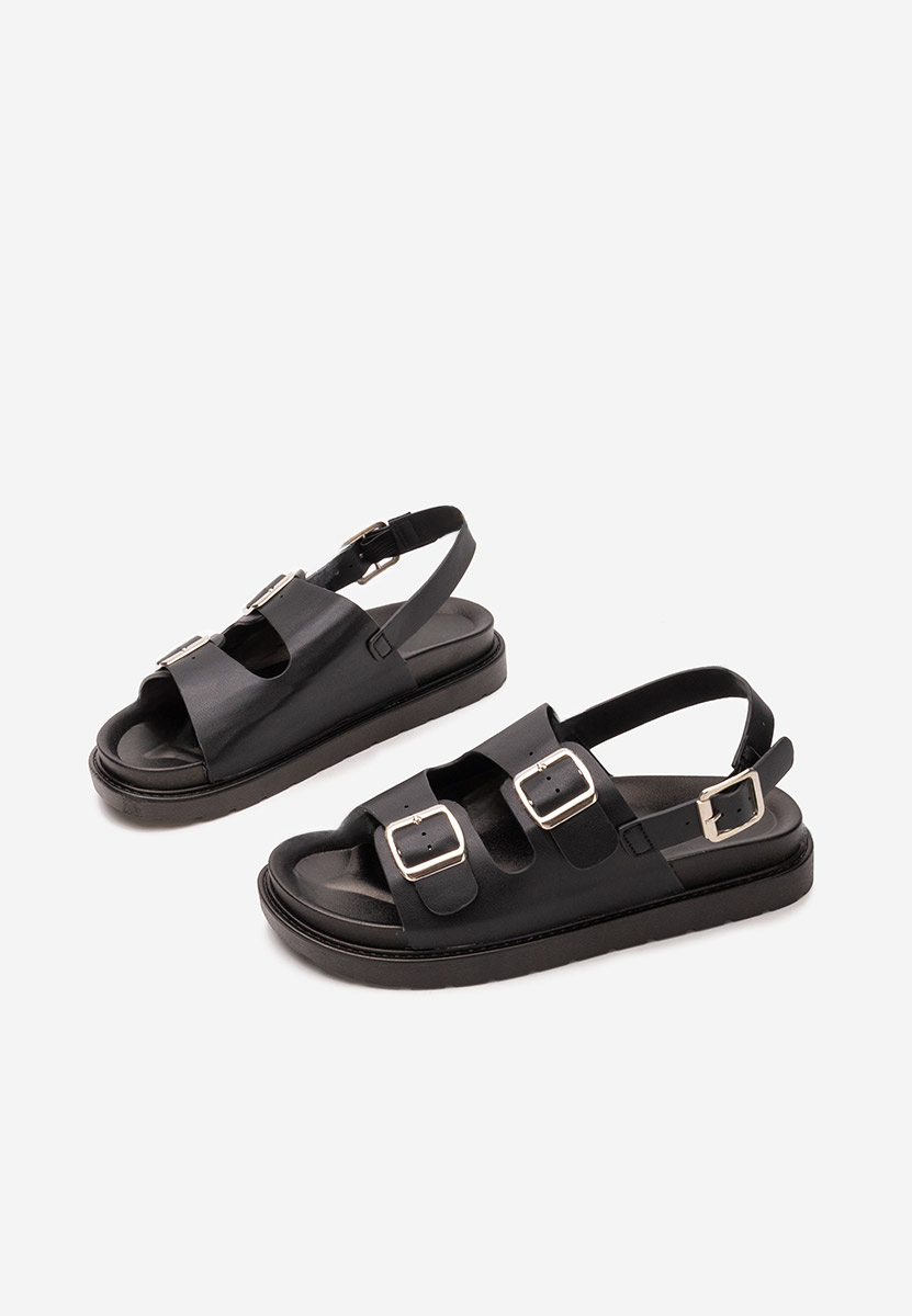 Sandali con plateau Carnia nero