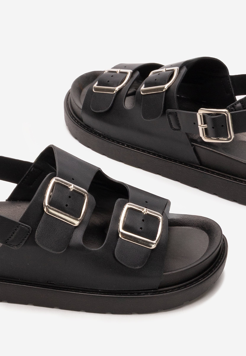 Sandali con plateau Carnia nero
