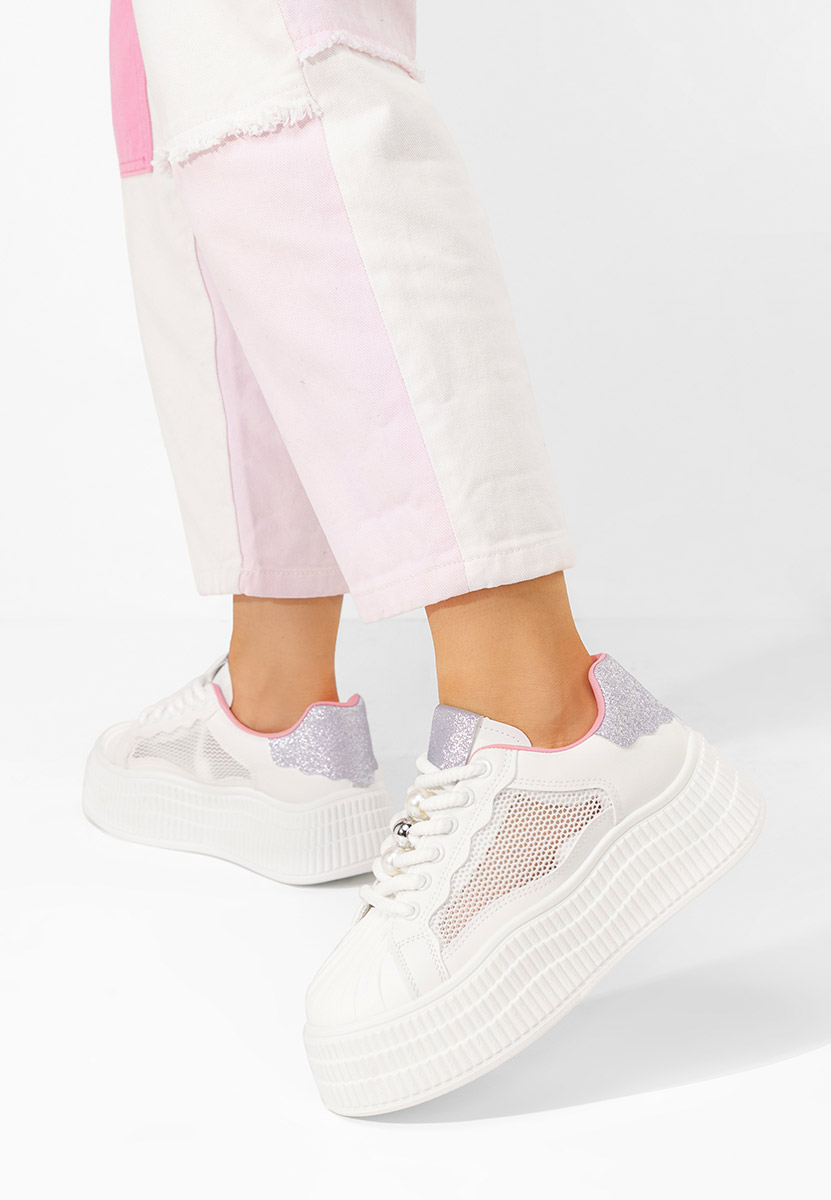Sneakers con plateau Particia V3 bianchi