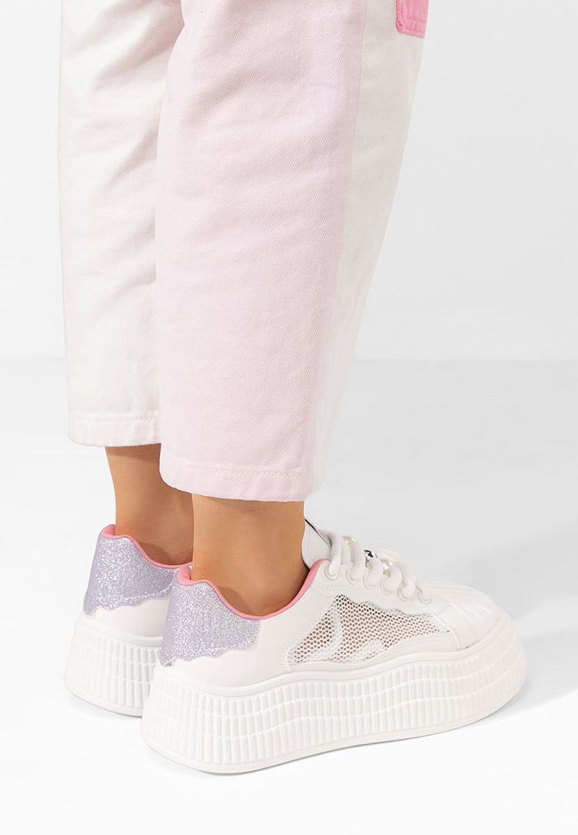 Sneakers con plateau Particia V3 bianchi