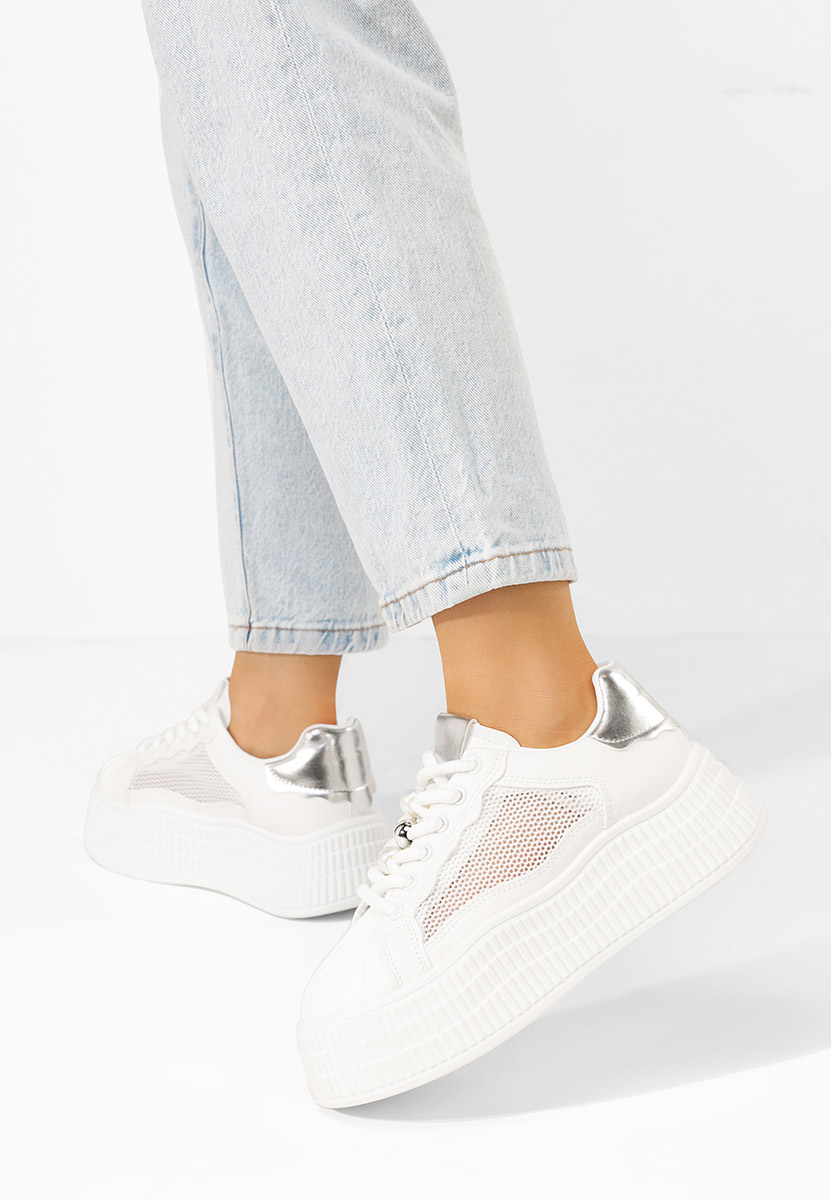 Sneakers con plateau Particia V2 bianchi