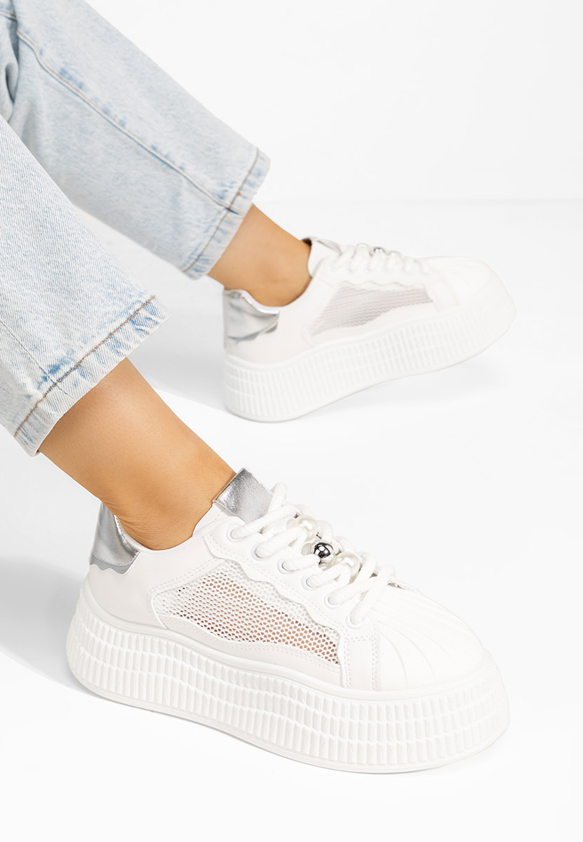 Sneakers con plateau Particia V2 bianchi