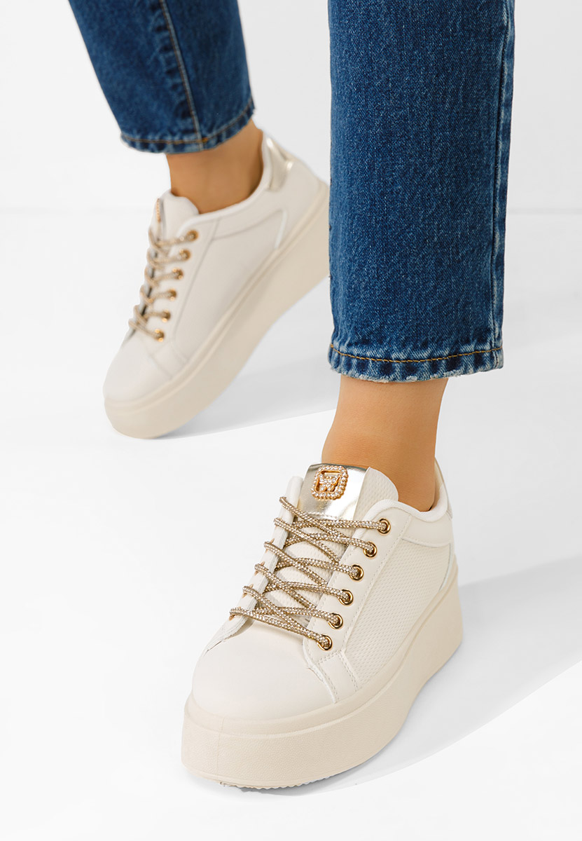 Sneakers con plateau Shauna beige