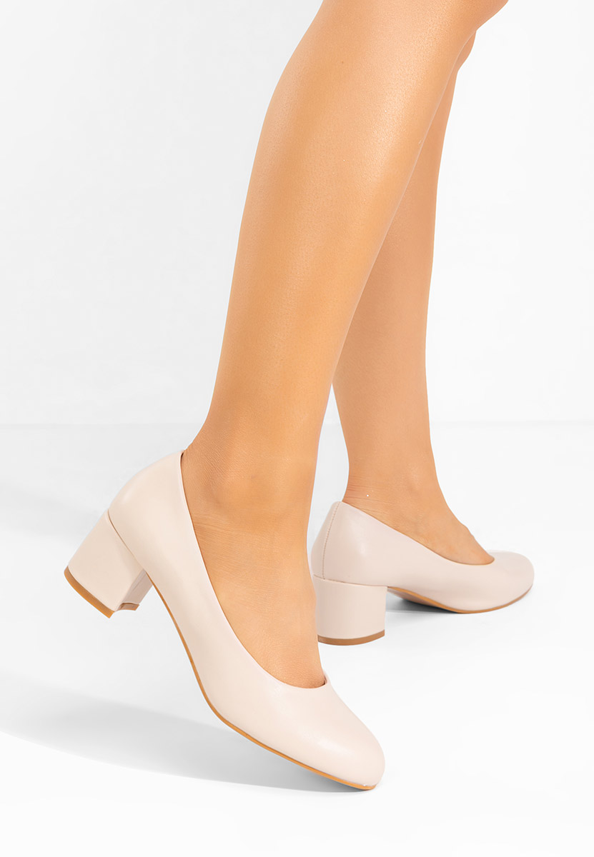 Décolleté tacco largo Darcela beige