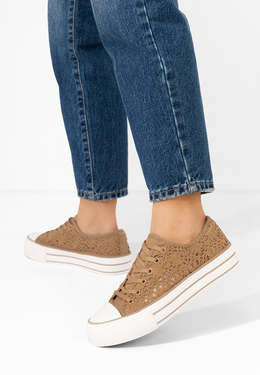 Scarpe da ginnastica donna Mylanca cachi