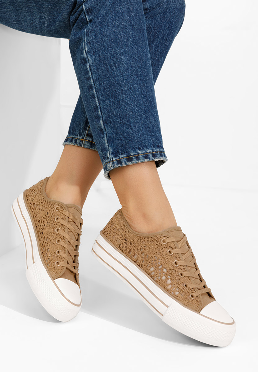 Scarpe da ginnastica donna Mylanca cachi