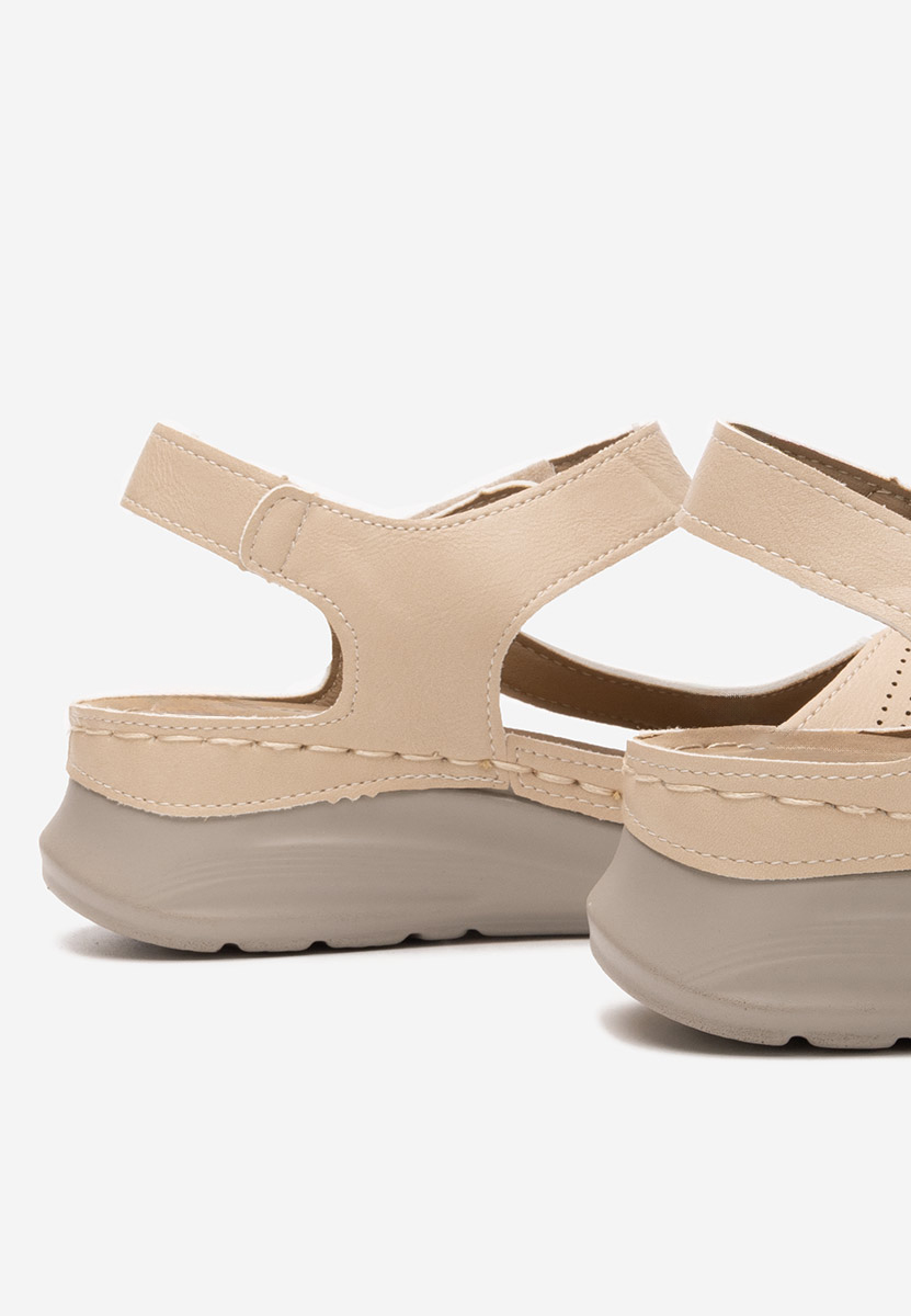 Sandali con plateau Shasta beige